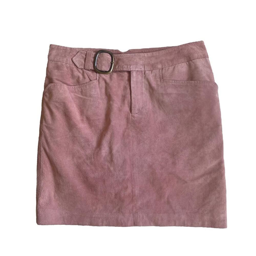Y2k leather skirt